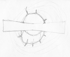 knot butterfly detail